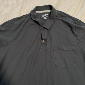 Duluth Polo Shirt Mens 3XL Black Short Sleeve Knit 100% Cotton Pocket